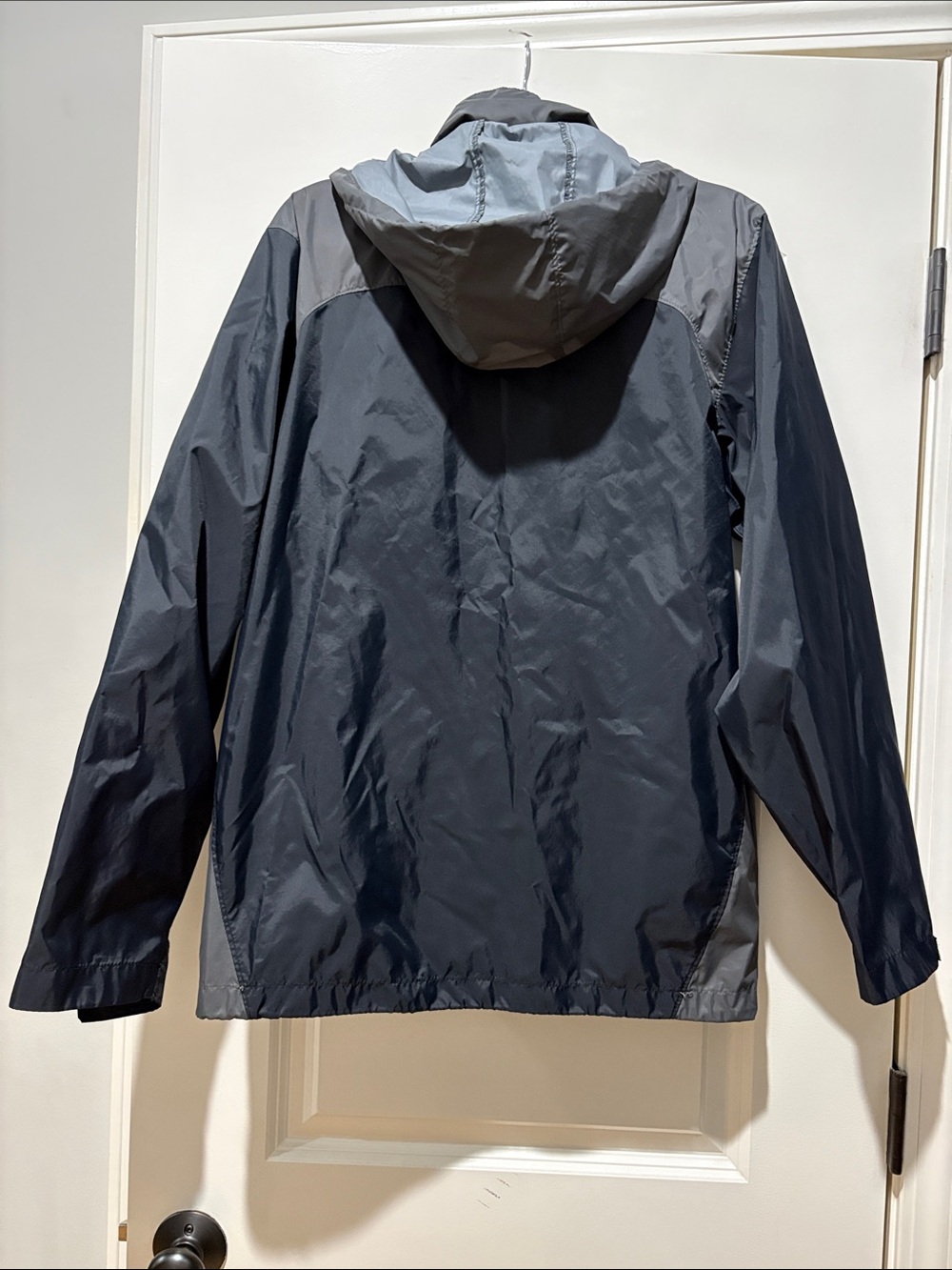Columbia Windbreaker Jacket Small Gray Black Hooded Zip Rain shell - Picture 6 of 7